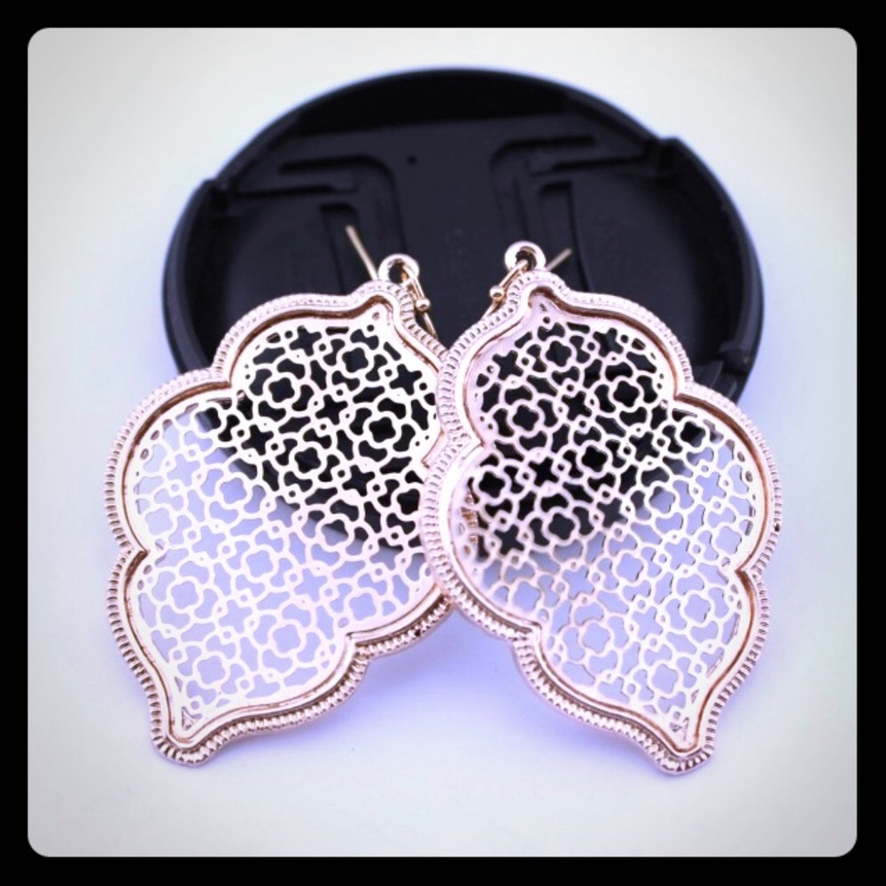Metallic Tear Drop Earrings